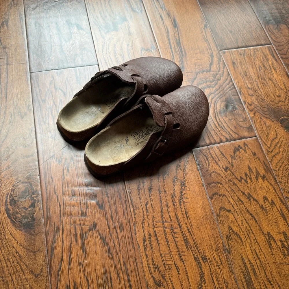 Kids Brown Birkenstock Boston Clogs Size 4 - Picture 4 of 5